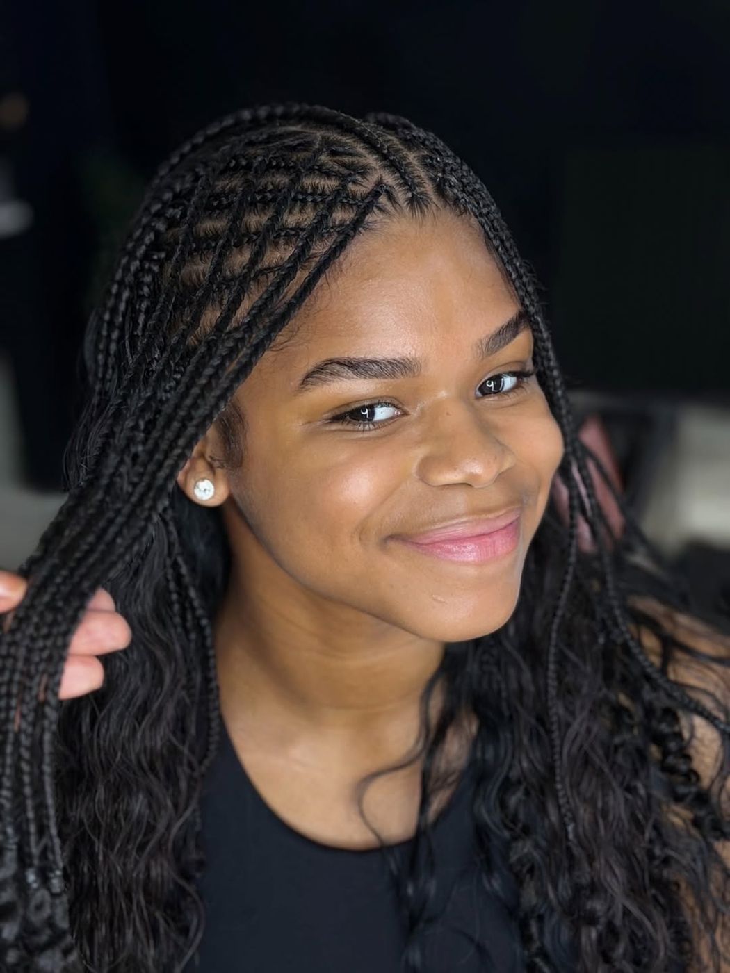 Braids with curly ends
